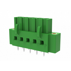 Розеточный разъем на плату MC-RU5.08SV16-F-0001, Розеточный разъем, вертикальный на плату, шаг: 5.08 мм, 16 полюсов, фиксация на плате пайкой, исполнение: с монтажными фланцами, 320V, 18A, цвет: зеленый