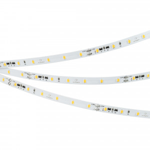 Лента IC-A60-8mm 24V Warm2700 (4.8 W/m, IP20, 2835, 10m) 037958, Светодиодная лента IC-A60, открытая IP20. Светодиоды 2835, 60 шт/м (600 шт на 10 м), белая плата, ширина 8 мм, скотч 3M. Цвет ТЕПЛЫЙ 2700 K, цветопередача CRI>80, угол 120°. Питание 24 В, мощность 4.8 Вт/м (48 Вт на 10 м). Размеры 10000x8x1.3 мм. Мин. отр