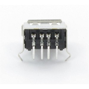 KUSBX-AS1N-B, USB-коннекторы A TYPE RECEPTACLE BLACK