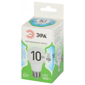 Лампа светодиодная LED 10 Вт 1000Лм 4000К груша нейтральный E27 220-240В LED A60-10W-840-E27 Green Line Б0067135