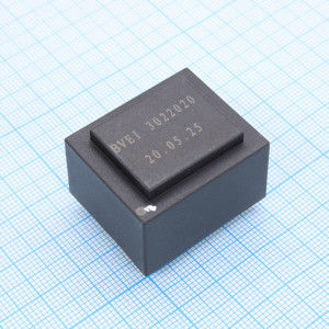 KSP-BVEI3022020, Трансформатор питания 1.5ВА 230В 6В 250мА до+70°C (EI 30/10.5)22.1мм