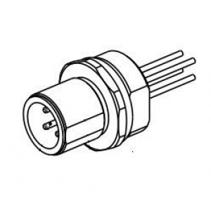 5-2271134-2, Цилиндрические метрические разъемы M12 MALE PNL A CODE SOLDER REAR 8P (AU)
