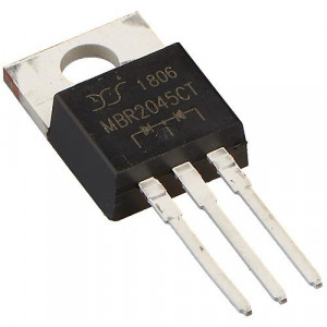 MBR30200CT, Корпус TO220AB, Сборка диодная, общий катод, Uобр.макс. 200 В, Iпрям. (сред.) 30 А, Uпрям. 900 мВ, Особенности Шоттки, Iобр. 100 мкА, Емкость перехода 600пФ, Рабочая температура -55 °C...+175 °C, Монтаж на плату, THT