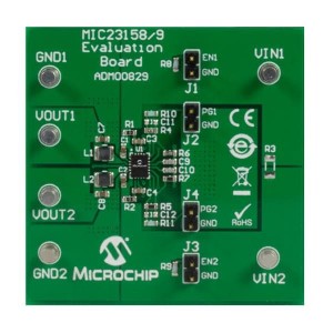 ADM00829, Средства разработки интегральных схем (ИС) управления питанием MIC23158/9 2MHZ EVAL BOARD