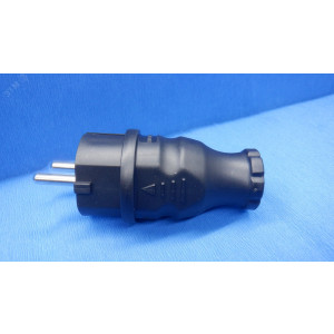 Вилка прямая влагозащ. с/з 16А IP44 каучук 111-001