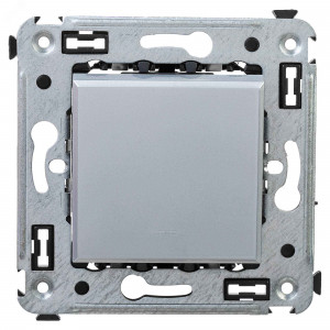 Выключатель одноклавишный в стену, "Avanti", "Закаленная сталь" 4404103