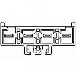 179847-1, Проводные клеммы и зажимы POWER DBL LOCK TAB V ASSY 4P