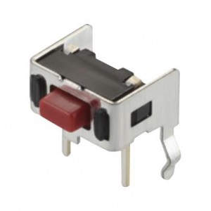 SKHLLFA010, Кнопка тактильная 6Х3.5мм, горизонтальная, красная  2.55N 0.05А 12В 30000 циклов монтаж в отверстие