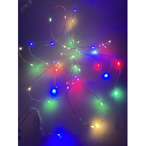 ENIN -5NM Гирлянда LED Нить 5 м мультиколор, АА (100/2500) Б0047959