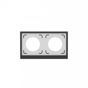 Рамка 2 поста IP44, KANT, черный уголь 7012944
