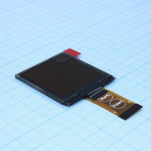 WEO128128ALAP3N00000, OLED 1.5" графический, 128х128, COG, желтый,  интерф. 6800, 8080, SPI, I2C, контроллер SSD1327ZB, VDD 3В, -40 ... -80 С