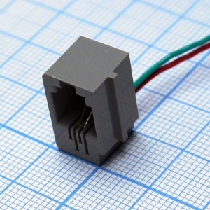 TJ4P2C розетка с проводом (202) 102 616E, TJ4P2C розетка с проводом