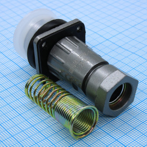 FQ18-12ZPK-10, Блочная розетка c патрубком для кабеля, 12 контактов