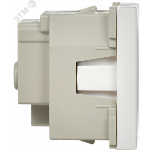 Розетка 1-м 2мод. Праймер РКС-20-30-П-К 45х45 с заземл. бел. IEK CKK-40D-RSZB2-K01-K