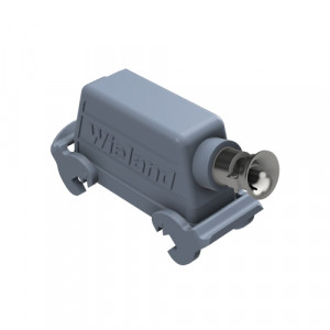 Крышка разъема BAS GOT GD 24 M25 A3, Крышка разъема на кабель, типоразмер 24B, без уплотнителя, 1 кабельный ввод M25x1,5, с разгрузкой на изгиб, IP54, с боковым расположением, с двумя защелками, материал корпуса: алюминиевый сплав