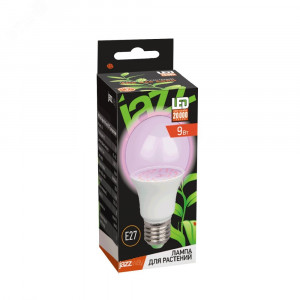 Лампа светодиодная PPG A60 Agro 9Вт A60 грушевидная прозрачная E27 IP20 для растений красн./син. спектр clear 5008946