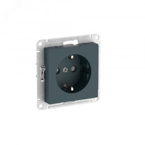 ATLASDESIGN РОЗЕТКА с заземлением со шторками, 16А, быстрозажимные клеммы, ИЗУМРУД ATN000845S