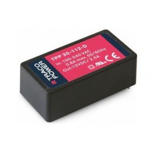 TPP 30-136-D, Модули питания переменного/постоянного тока 30W 36V 840mA TH 1.5x2.9 Encap Med PS