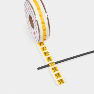 Маркер плоский MFSS-2X-8-15/1-Y желтый (уп. 500 шт.), 21508611, Маркер термоусадочный, для маркировки и изоляции проводов и кабелей, длина 15 мм, диаметр провода: 4 - 8 мм, цвет желтый, для принтера: RT200, RT230, в упаковке 500 маркеров