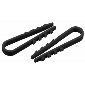 Дюбель-хомут для круглого кабеля 19-25мм черный (10шт) (200/3600) Б0045092