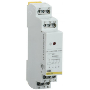 Промежут. реле.OIR 3 конт (8А). 110В AC/DC OIR-308-ACDC110V