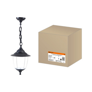 Светильник Прага Эл-11-70 60 Вт Е27 подвесной черный, прозрачный плафон SQ0330-0528