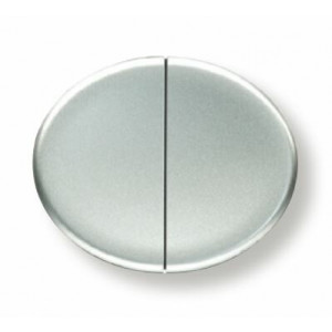 Клавиша для 2-клавишных выключателей/переключателей/кнопок, серия TACTO, цвет серебро 5511 PL