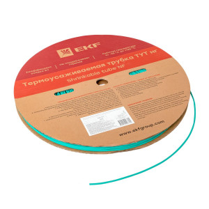 Термоусаживаемая трубка ТУТ нг 2/1 зелёная рулон PROxima tut-2-j