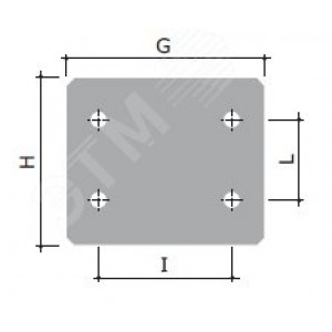 Монтажная пластина из оцинкованной стали 206х172 мм, для коробок 239х202 мм 653014
