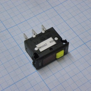 SWR-IRS-1-B10 С авт. откл. 10A, Переключатель клавишный с подсветкой, автомат