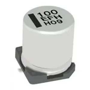 EEEFH1E101XL, Конденсатор алюминиевый электролитический 100мкФ 25В ±20% (6.3х7.7мм) SMD 0.45Ом 300мА 7000часов 105°С лента на катушке
