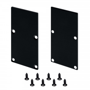 Заглушка LINE-S-3667 BLACK глухая 042916, Пара заглушек для профиля LINE-S-3667. В комплекте 2 заглушки, 8 шурупов. Цвет - черный. Цена за комплект.