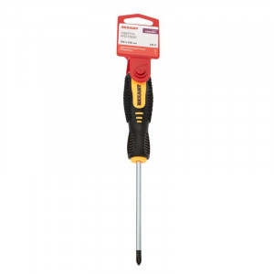 Отвертка крестовая PH 1х100мм двухкомпонентная рукоятка 12-4727
