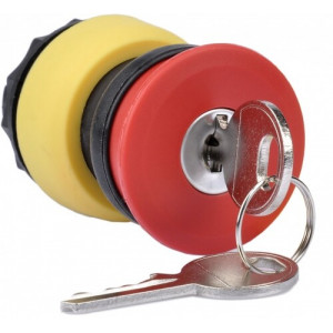 Взрывозащищенная насадка-грибовидная. аварийная кнопка с ключом. Положение фиксирующего паза 270° 2361.0901.611.00