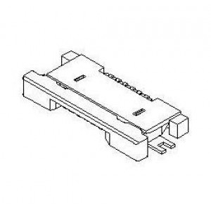 54548-0871, Соединители FFC и FPC 0.5 FPC ZIF Hsg Assy Assy 8Ckt EmbsTp Pkg