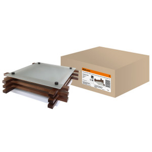 Светильник НПБ 01-3х60-121 УХЛ4 "Бонсай-2" венге 3х60Вт IP20 (490х490х85) SQ0303-0404