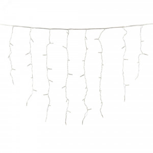 Бахрома светодиодная с контроллером 3 м 200 светодиодов Теплый Провод прозрачный UL-00003678