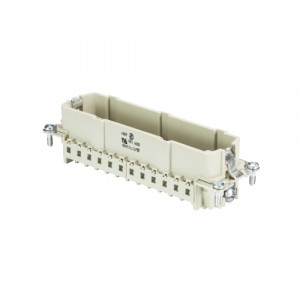 Вилочная контактная вставка BAS STC 24 69, Вилочная контактная вставка, обжимная фиксация, 24 полюса + PE, типоразмер 24B, 690V, 16A, (обжимные контакты поставляются отдельно)