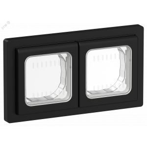 FLITE Рамка 2-местная IP55 Рпро-2-55-ФлЧ черный IEK FI-M20-32-55-K02