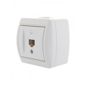 Розетка компьютерная 1-м ОП Nata RJ45 бел. 710-0200-139