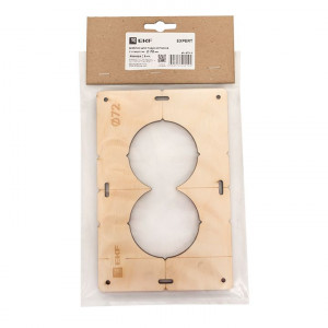 Шаблон для подрозетников c 2 отв. диам. 72 мм EKF Expert sh-d72-2