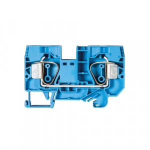 Проходная клемма WKFN 16/35 BL, Проходная клемма, тип фиксации провода: пружинный, номинальное сечение: 16 мм кв., 76A, 800V, ширина: 12 мм, цвет: синий, тип монтажа: DIN35