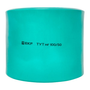 Термоусаживаемая трубка ТУТ нг 100/50 зелёная рулон PROxima tut-100-j