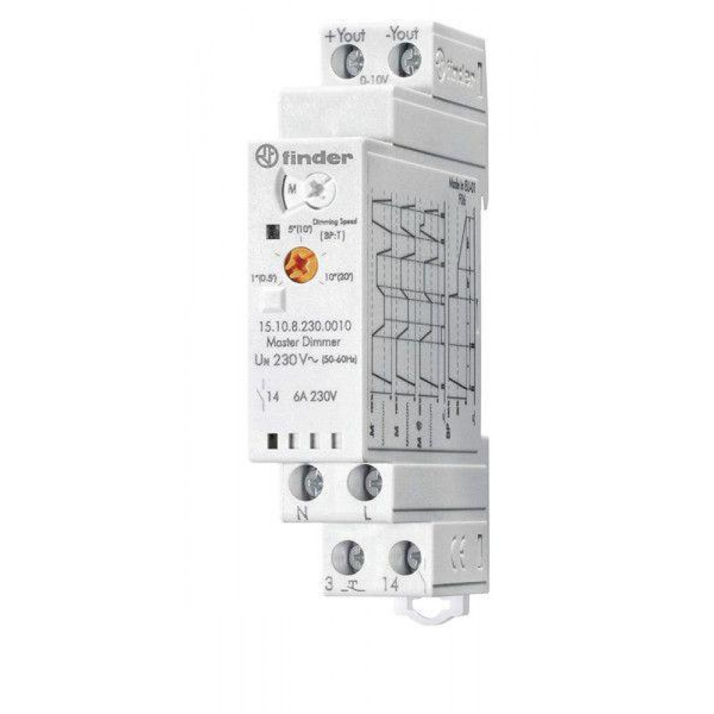 Изображение товара Диммер модульный ведущий электронный с сигналом 0-10В и управлением до 15 кнопок