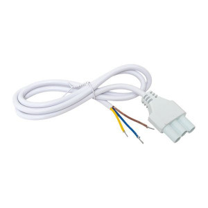 Кабель для подключения светодиодных линейных светильников ДБО-60/120/150 белый 1 метр 3x0,75 мм2 EKF ASC-W-1-LBL