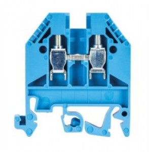 Проходная клемма WK 4/U BL/V0, Проходная клемма, тип фиксации провода: винтовой, номинальное сечение: 4 мм кв., 32A, 800V, ширина: 6 мм, цвет: синий, тип монтажа: DIN35