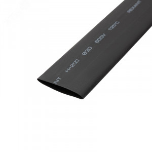 Трубка термоусадочная ТУТ нг 30,0/15,0 черная, термоусаживаемая трубка в метровой нарезке, не поддерживает горение