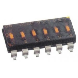 1-1825006-5, Переключатель DIP ON - OFF 8PST 8 Recessed Slide 0.025A 24VDC PC Pins 2.54mm