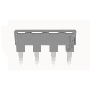 Соединительная перемычка DFA4-12.2-11-00Z(H), Соединительная перемычка, 4 полюса, изолированная, вилочная, для клемм: DC16, цвет: серый