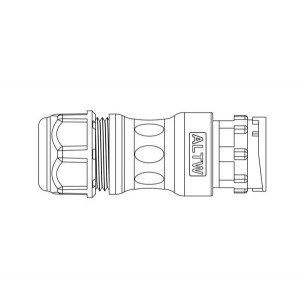 ADCD-12BMEC-LL7AP0, Цилиндрические метрические разъемы D Size Crimp Lock 3+9P M Conn